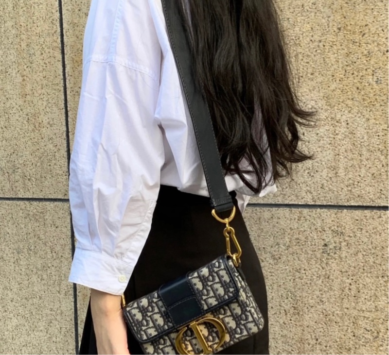 Christian Dior 迪奧 緹花 老花 CD金釦 Oblique 小型 硬盒包 斜背包 肩背包 側背包-5