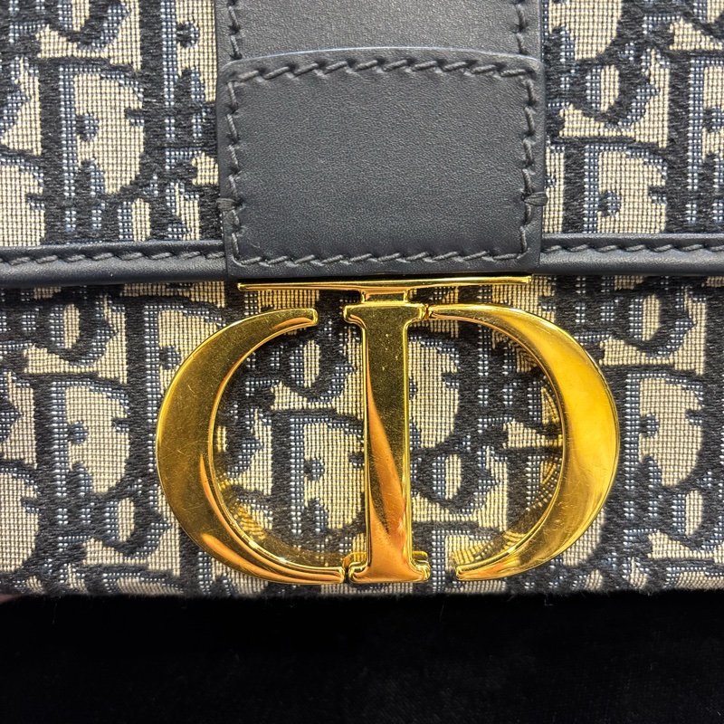 Christian Dior 迪奧 緹花 老花 CD金釦 Oblique 小型 硬盒包 斜背包 肩背包 側背包-11