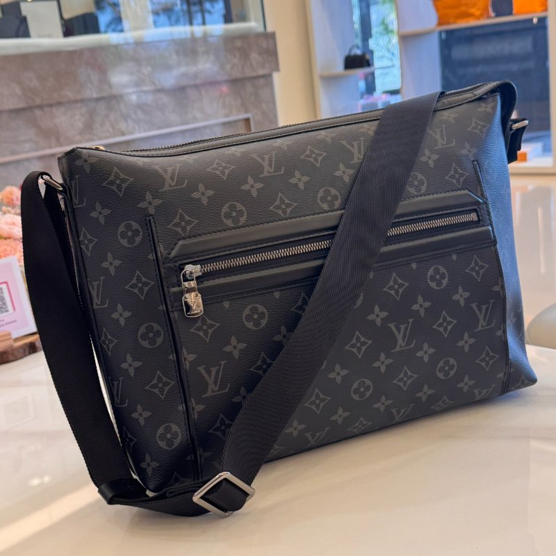 *SHIHNA名牌精品* LV Odyssey Messenger MM 黑老花 郵差包-0
