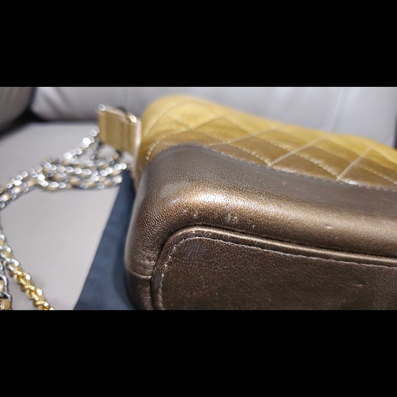 ◇CHANEL◇ CHANEL  Gabrielle （小號金元寶）限量漸變金流浪包（保卡26開）-30