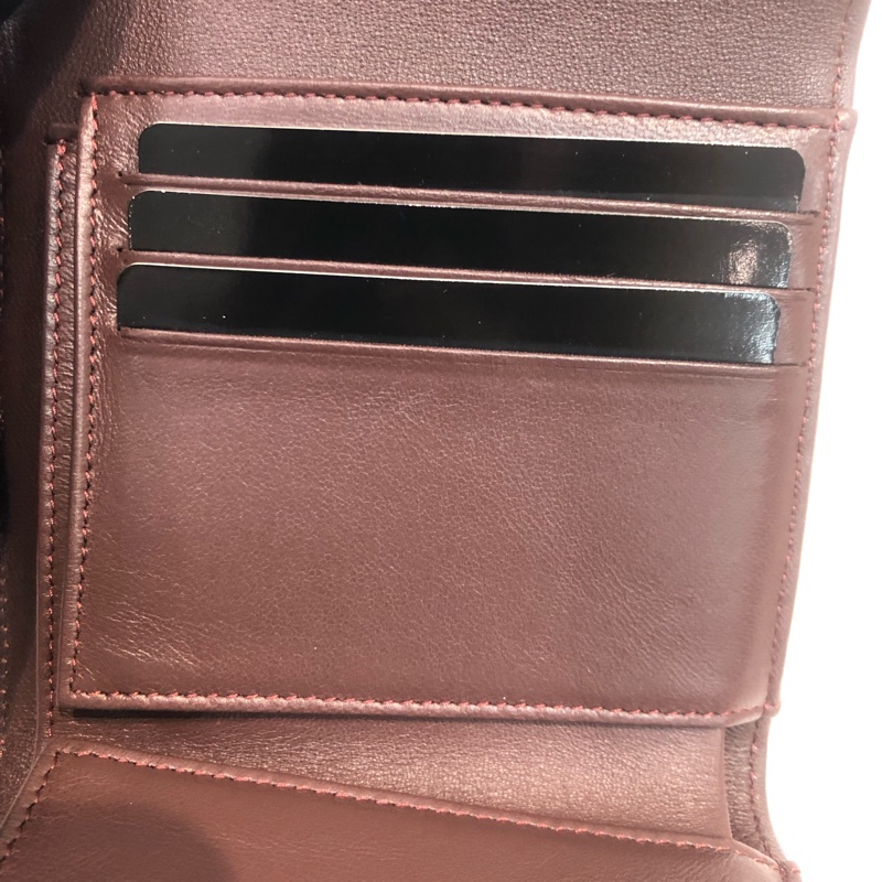 Chanel 三摺黑色羊皮短銀包 短夾 XC082-14