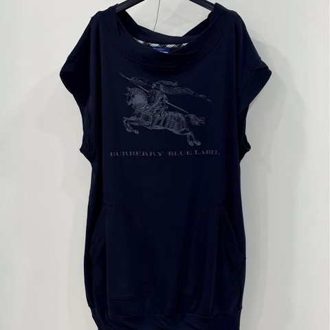 Burberry 寬鬆版大戰馬洋裝（深藍近黑）
