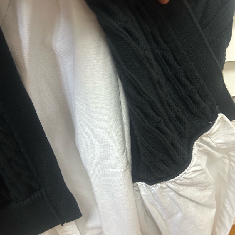 Alexander wang 深藍色拼白襯衫外套-5