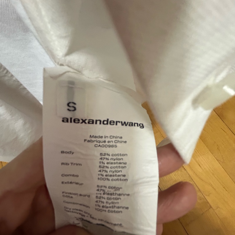 Alexander wang 深藍色拼白襯衫外套-6