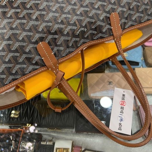 東區正精品㊣GOYARD Saint louis GM 近全新焦糖色購物袋肩背包大款 RZ5656-4