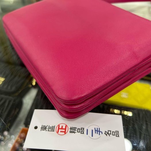 東區正精品㊣CELINE TRIO 桃紅色全皮三層羊皮拉鍊肩背包斜背包 RZ5563-7