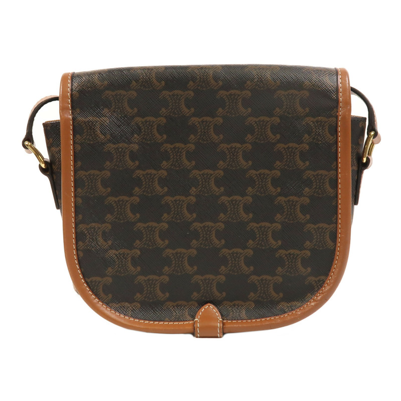 CELINE 塗層帆布Folco金扣肩背袋-1