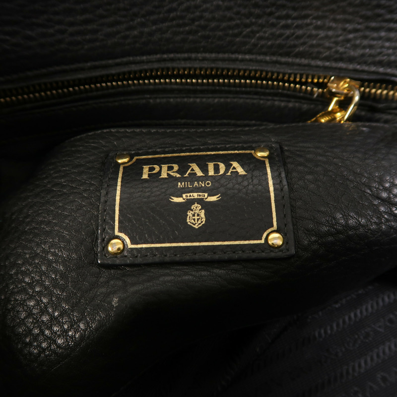 PRADA 牛皮皮革2 Way Shoulder金扣手挽肩背兩用袋-5