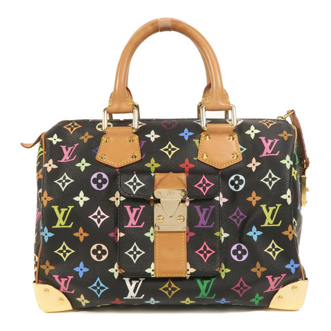 LOUIS VUITTON Monogram Multicolore Speedy 30金扣手挽袋