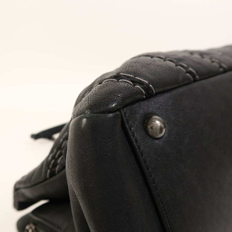 CHANEL 牛皮皮革2 Way Shoulder銀扣手挽肩背兩用袋-13