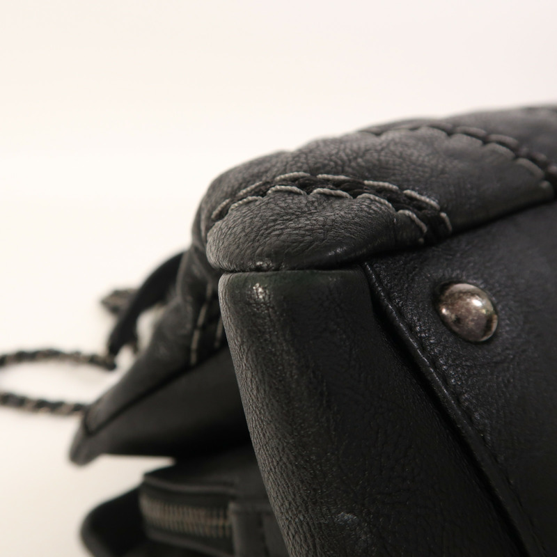 CHANEL 牛皮皮革2 Way Shoulder銀扣手挽肩背兩用袋-15