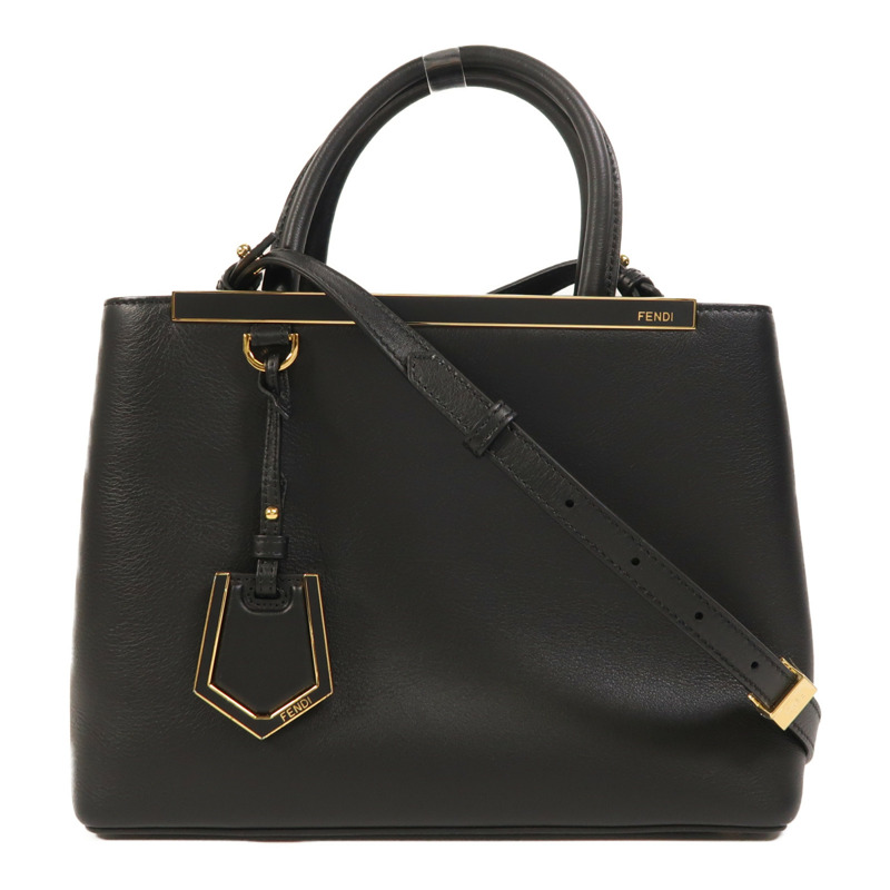 FENDI 牛皮皮革Petite 2 Jours金扣手挽肩背兩用袋-0