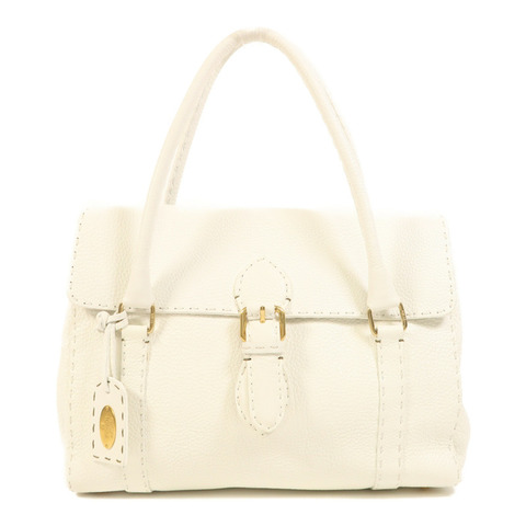 FENDI 牛皮皮革Selleria Linda Bag金扣手挽袋