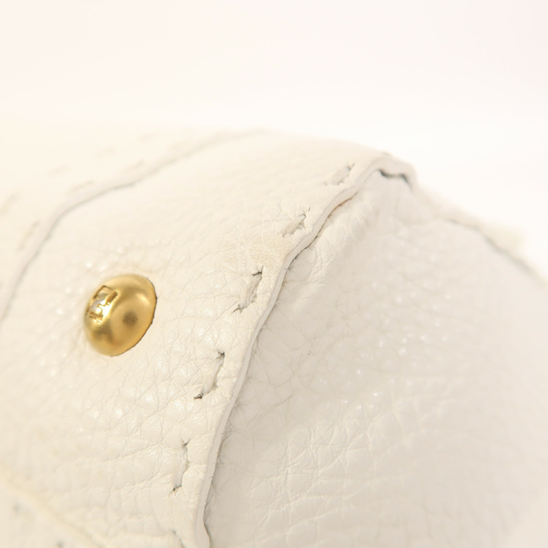 FENDI 牛皮皮革Selleria Linda Bag金扣手挽袋-10