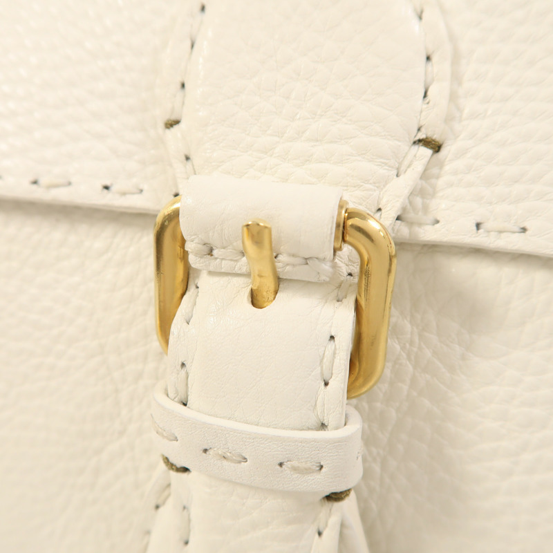 FENDI 牛皮皮革Selleria Linda Bag金扣手挽袋-13