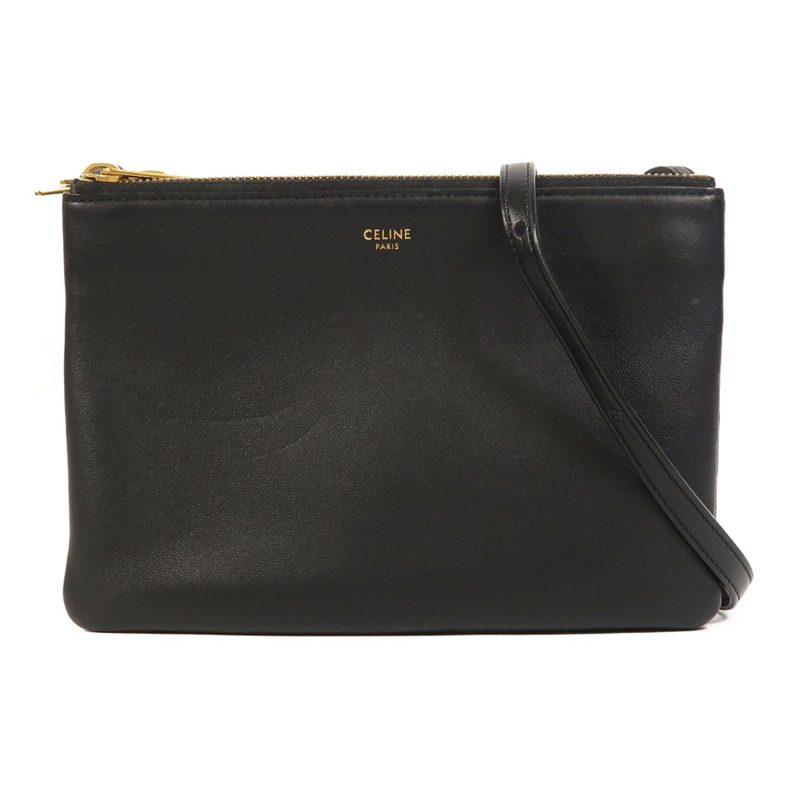 CELINE 羊皮皮革Trio金扣肩背袋-0