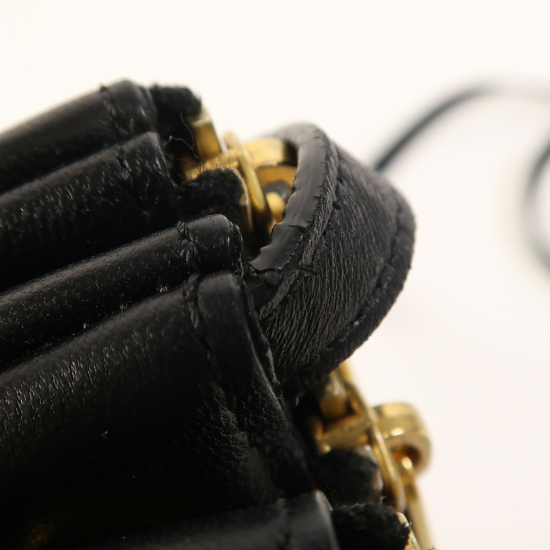 CELINE 羊皮皮革Trio金扣肩背袋-17