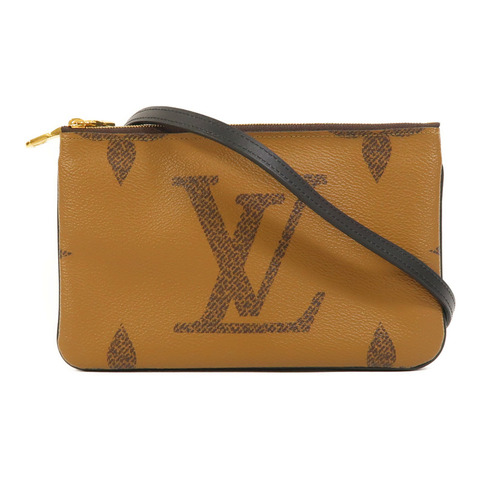 LOUIS VUITTON Monogram Giant Reverse Double Zip Pochette金扣肩背袋
