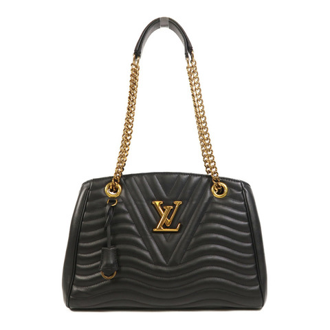 LOUIS VUITTON 牛皮皮革New Wave Chain Tote金扣鏈帶肩背袋