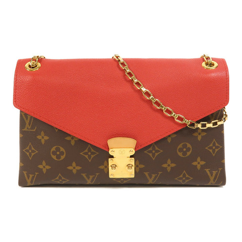 LOUIS VUITTON Monogram Pallas Chain Bag金扣鏈帶肩背袋