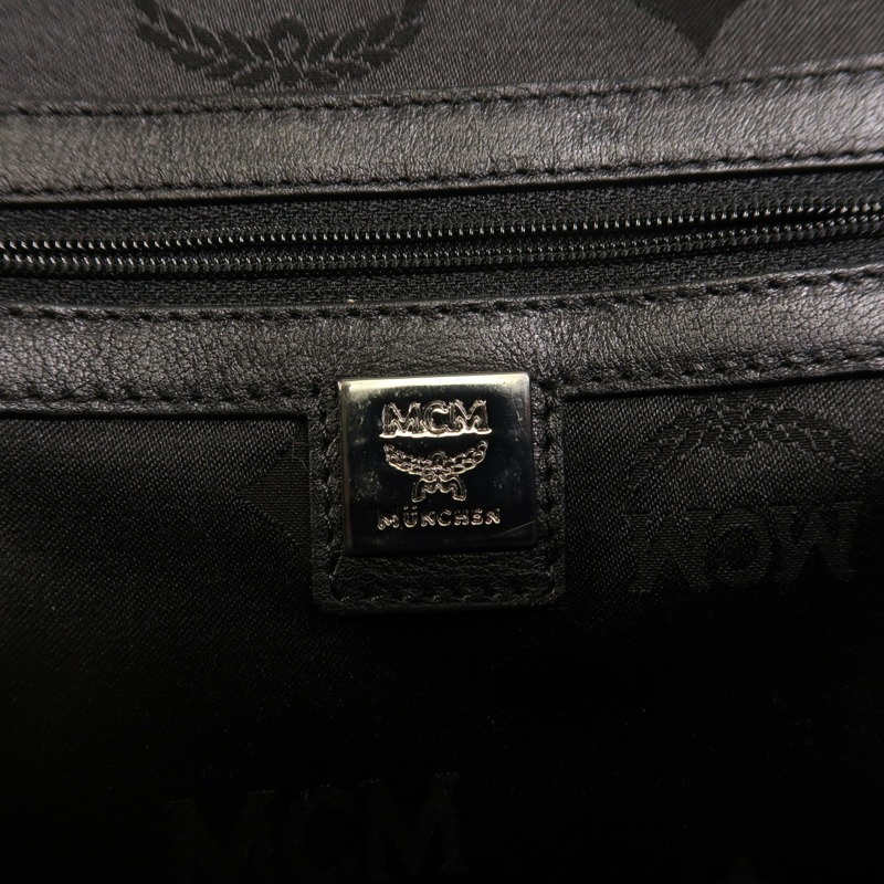 MCM 皮革Backpack銀扣背包-6