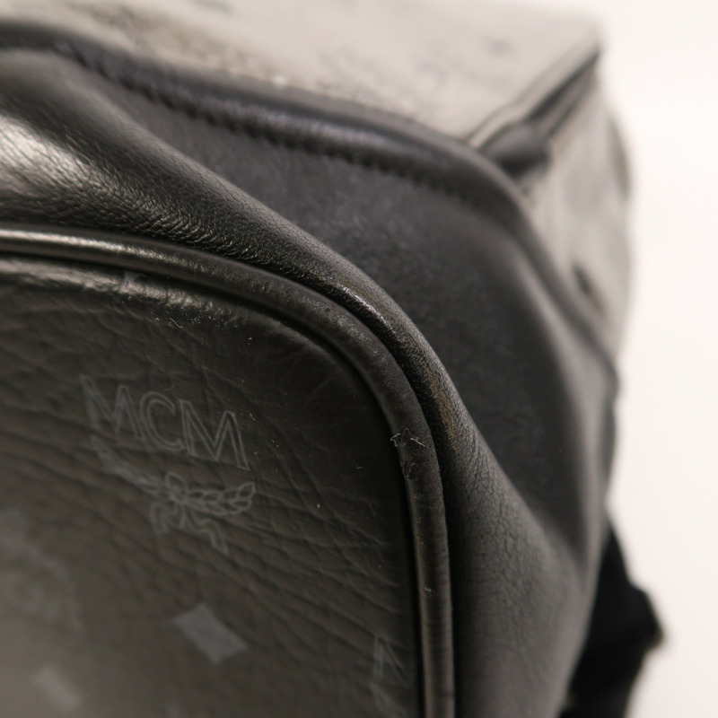 MCM 皮革Backpack銀扣背包-9
