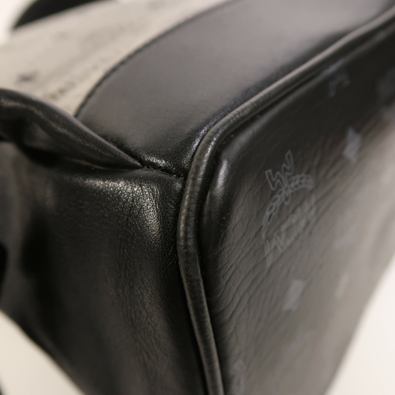 MCM 皮革Backpack銀扣背包-12