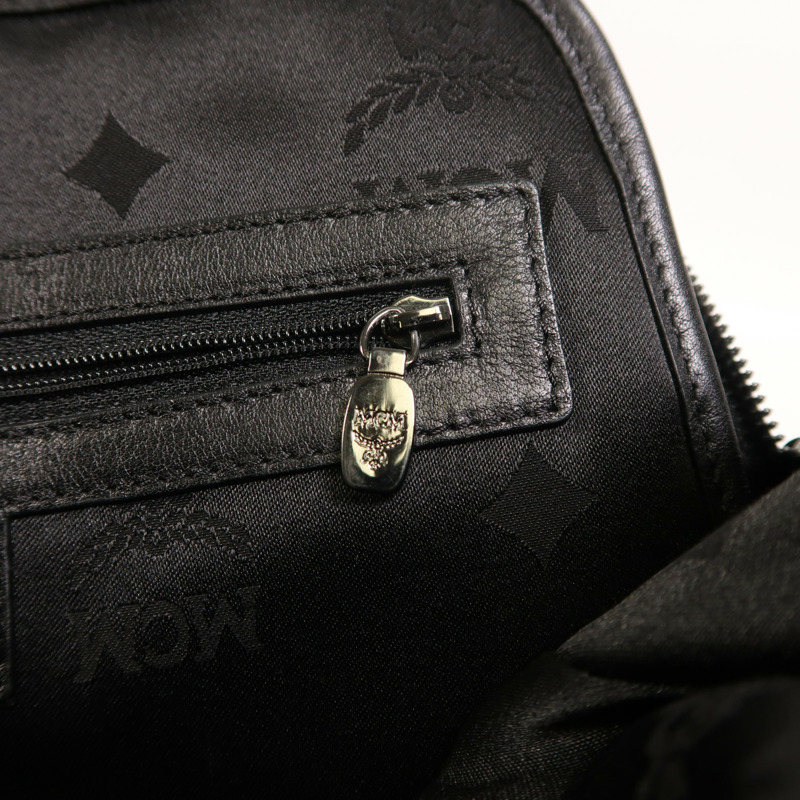 MCM 皮革Backpack銀扣背包-15