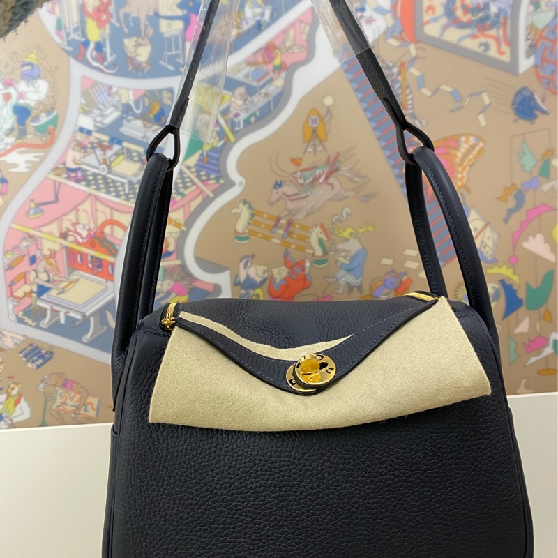 Lindy 26 caban黑藍色 金扣TC皮-1