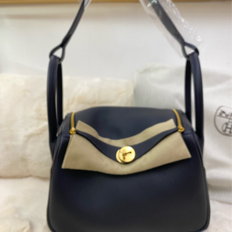 Lindy 26 caban黑藍色 金扣TC皮-2