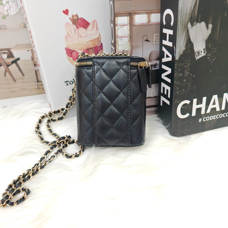 Chanel 22s 煙盒包黑金 羊皮 31開-3