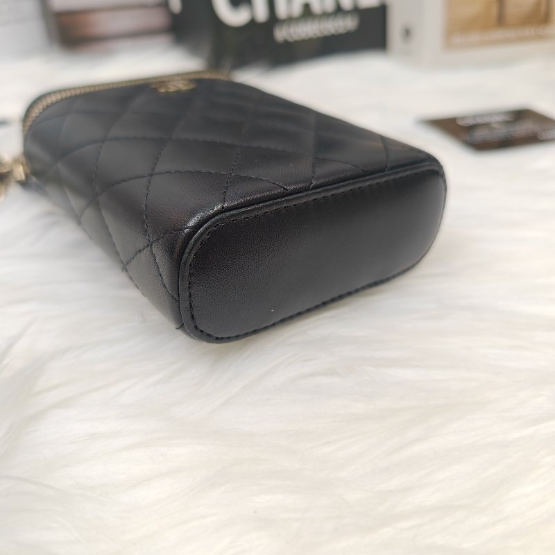 Chanel 22s 煙盒包黑金 羊皮 31開-4