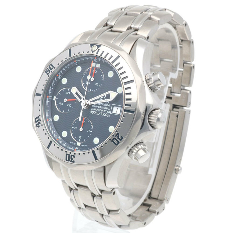 歐米茄海馬系列腕錶，不鏽鋼材質，自動機械，男士，歐米茄計時碼錶，已翻新-2