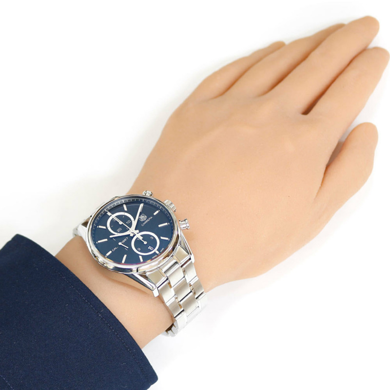 TAG Heuer Carrera Calibre 1887腕錶，不鏽鋼材質，自動上鍊，男士計時碼錶，CAR2110-0，已翻新-1