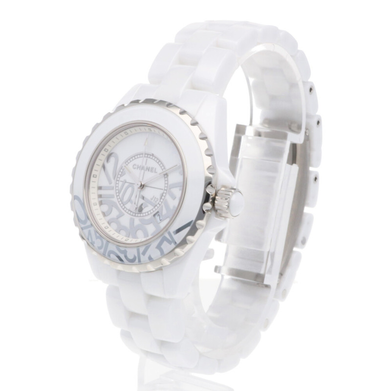 香奈兒 J12 Graffiti 女士腕錶，白色陶瓷 H5239，自動機械錶，全球限量 1200 枚-2