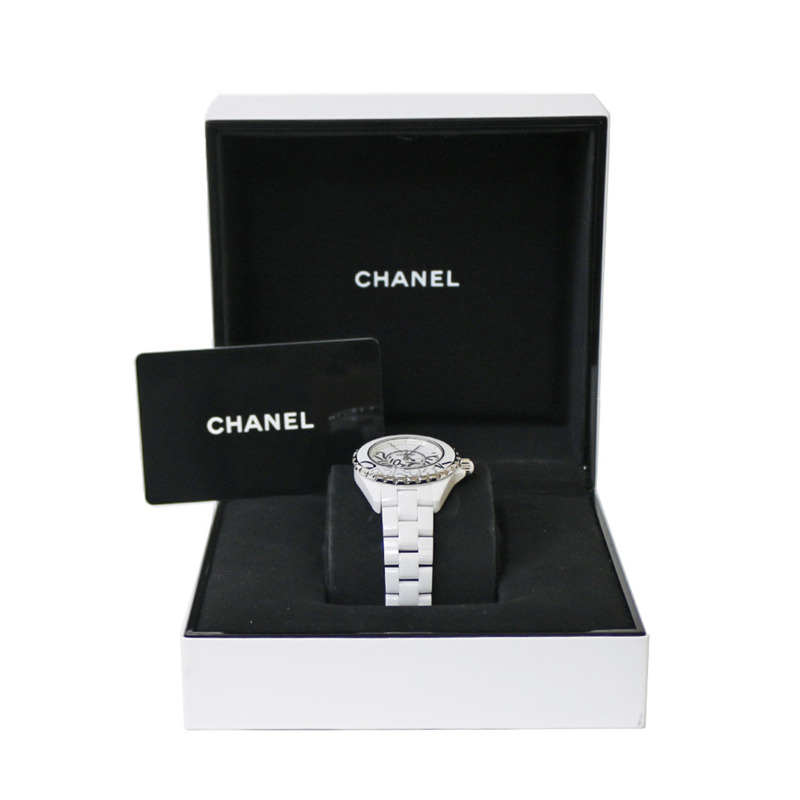 香奈兒 J12 Graffiti 女士腕錶，白色陶瓷 H5239，自動機械錶，全球限量 1200 枚-9