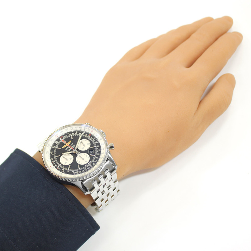 百年靈Navitimer腕錶，不鏽鋼材質，型號AB12721，自動機械，男士計時碼錶，保修，廠商維修-1