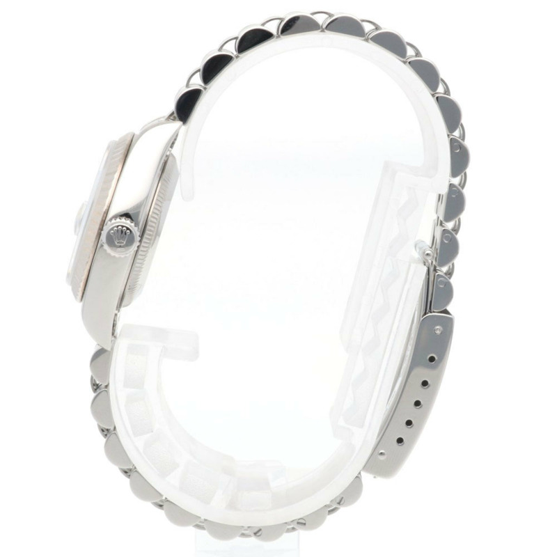 勞力士蠔式恆動日誌型腕錶，不銹鋼材質，自動上鍊，女士款，79174NGR，F字頭序號，2003-2004年款，10顆紅寶石珠，白色錶殼，已翻新-3