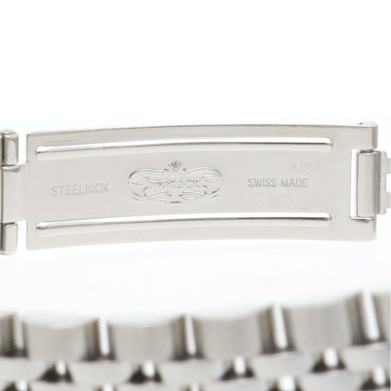 勞力士蠔式恆動日誌型腕錶，不銹鋼材質，自動上鍊，女士款，79174NGR，F字頭序號，2003-2004年款，10顆紅寶石珠，白色錶殼，已翻新-8