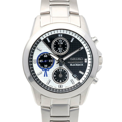 精工不銹鋼石英男士腕錶 7T92-HDC0 精工計時碼錶 Blackjack 50週年紀念版