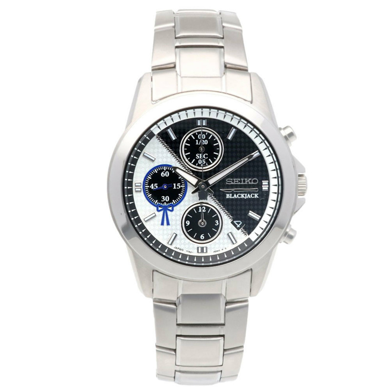 精工不銹鋼石英男士腕錶 7T92-HDC0 精工計時碼錶 Blackjack 50週年紀念版-4