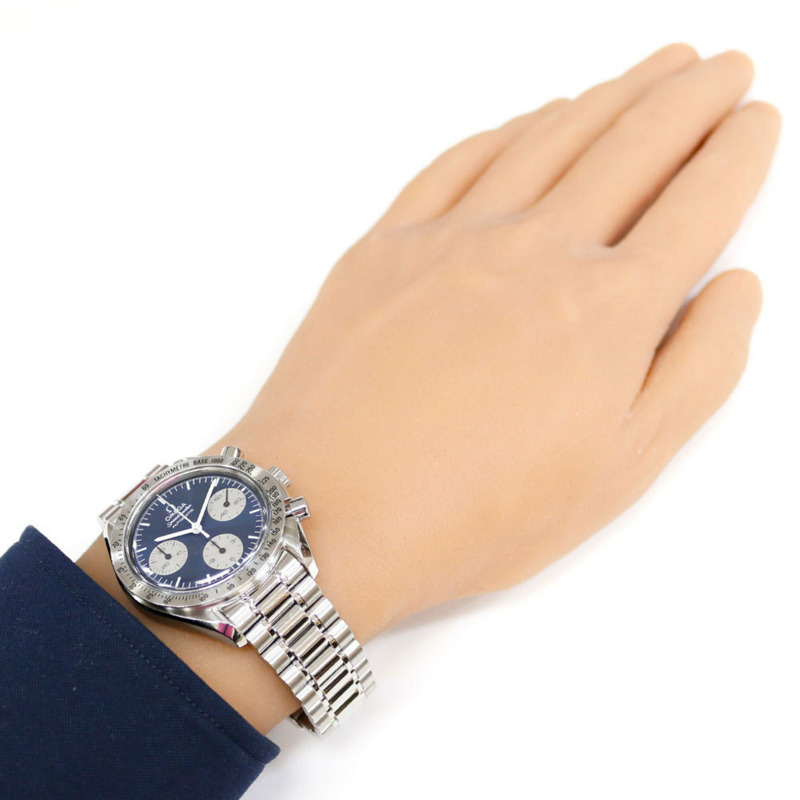 歐米茄超霸系列腕錶，不鏽鋼材質，自動機械，男錶，型號35108200，日本限定款，計時碼錶-1