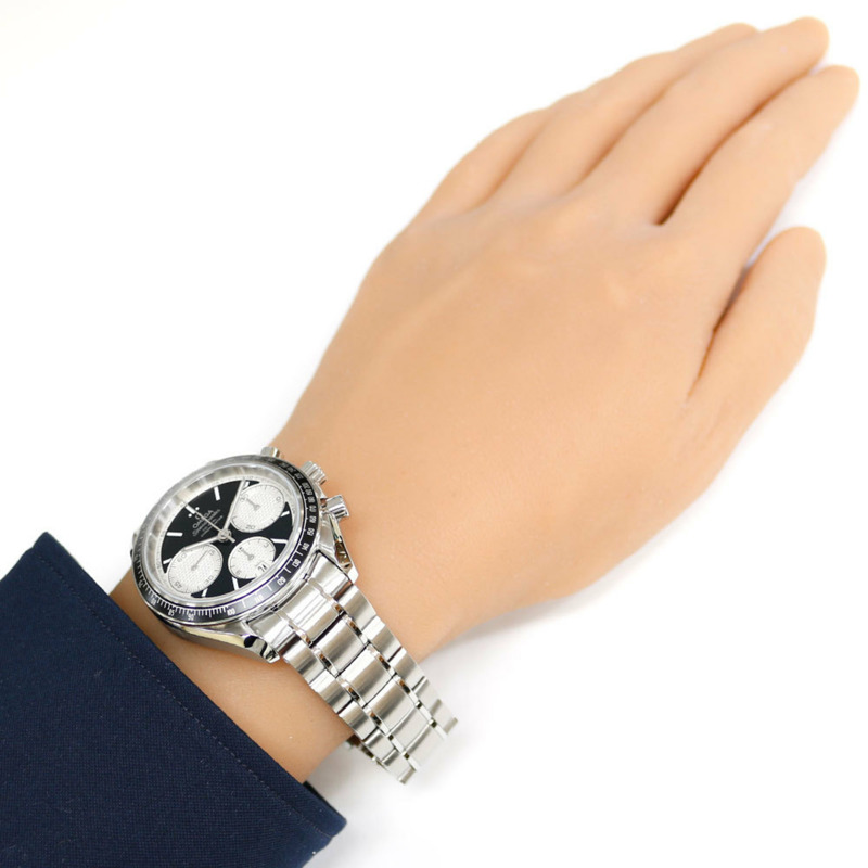 歐米茄超霸系列賽車腕錶，不鏽鋼材質，型號32630405001002，自動上鍊，男士腕錶，歐米茄計時碼錶-1