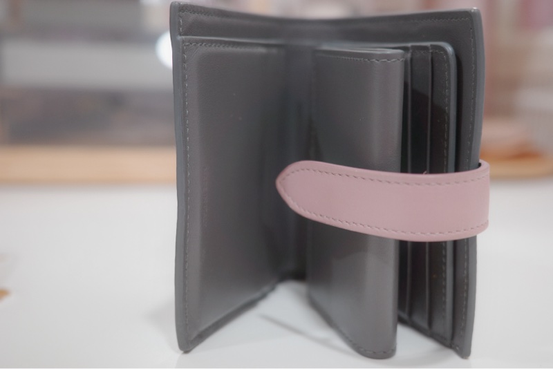 Celine 短夾 灰色拼粉色🥨-1