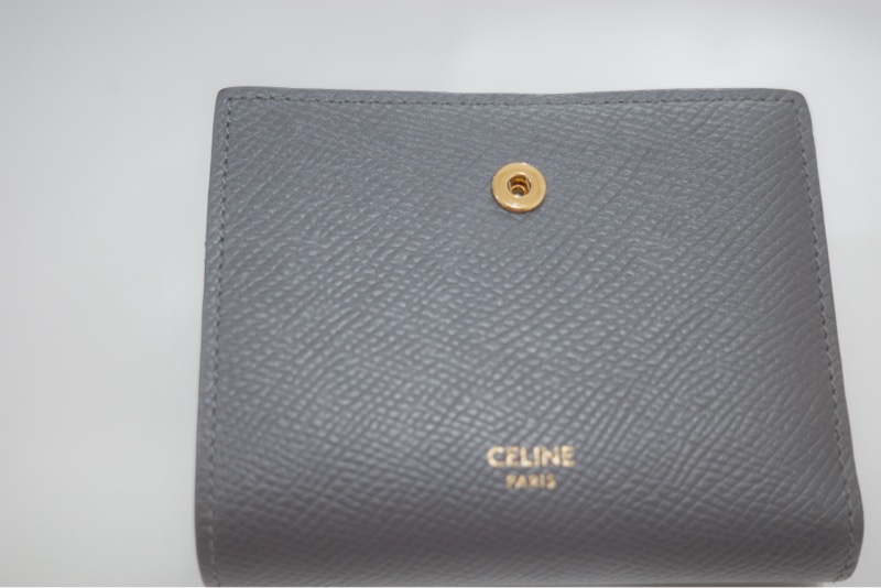 Celine 短夾 灰色拼粉色🥨-4