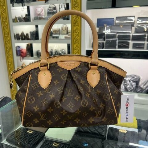 東區正精品㊣LV LOUIS VUITTON M40143 原花皺褶拉鍊手提包小款 RZ5525