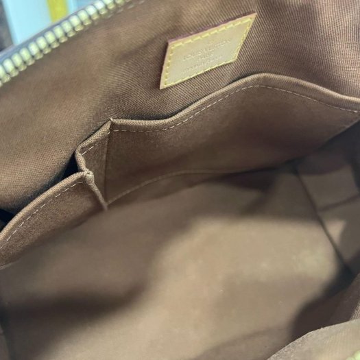 東區正精品㊣LV LOUIS VUITTON M40143 原花皺褶拉鍊手提包小款 RZ5525-3