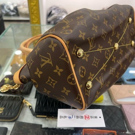 東區正精品㊣LV LOUIS VUITTON M40143 原花皺褶拉鍊手提包小款 RZ5525-7