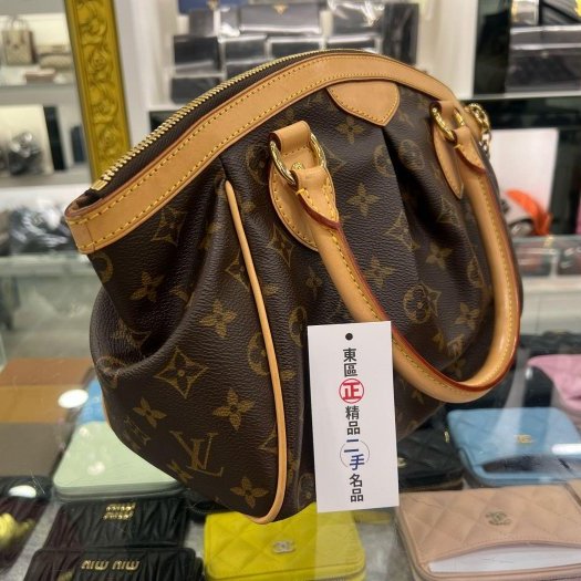 東區正精品㊣LV LOUIS VUITTON M40143 原花皺褶拉鍊手提包小款 RZ5525-9