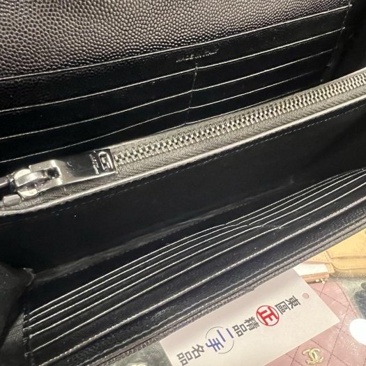 東區正精品㊣YSL Saint Laurent WOC 377828 黑色荔枝皮牛皮黑鍊斜背包肩背包 RZ5751-4